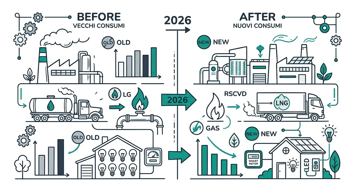 Tabella consumi specifici convenzionali 2026 accise energia elettrica