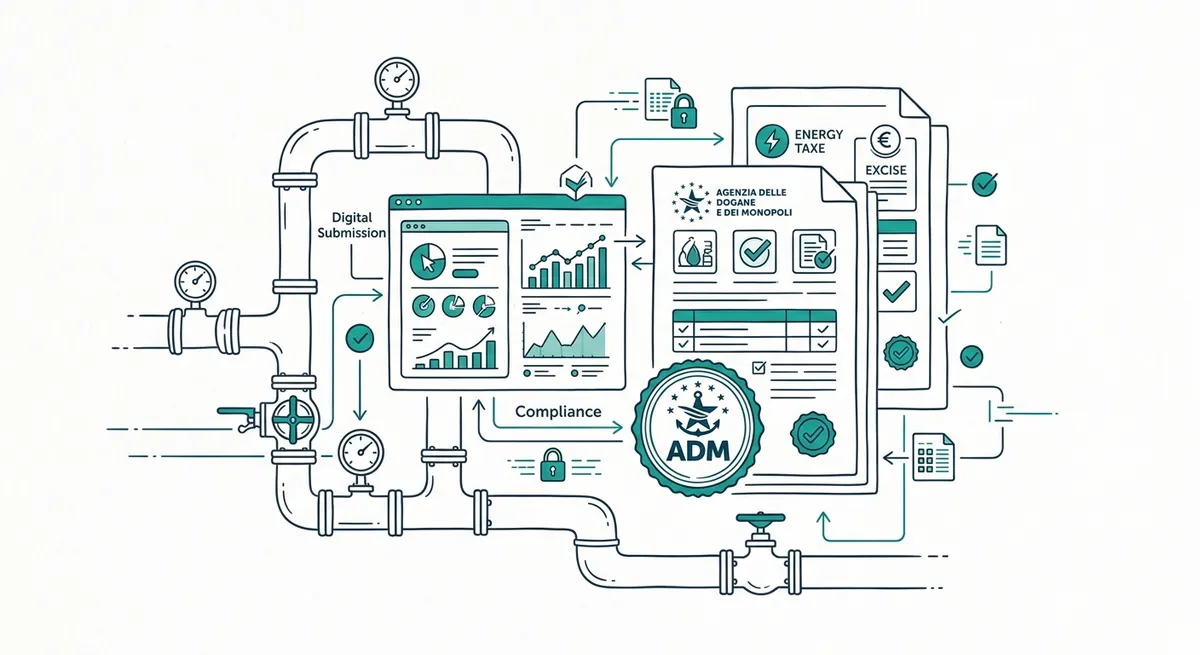 Accisa gas naturale: nuovo modello ADM per la dichiarazione semestrale